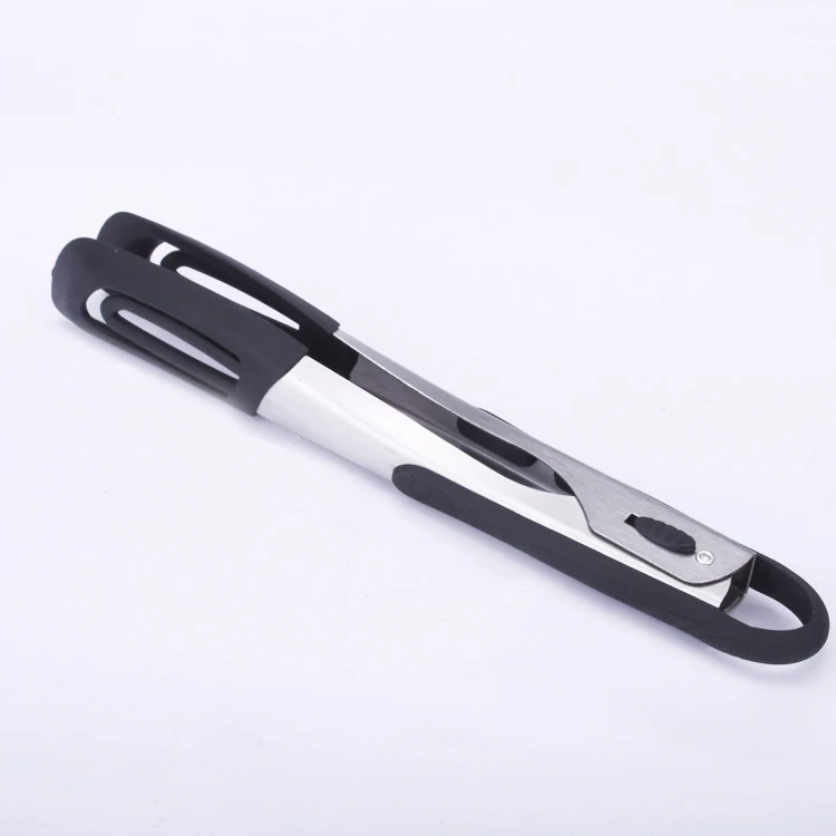 Stainless steel food tong silicone food tong bread/BBQ tongs