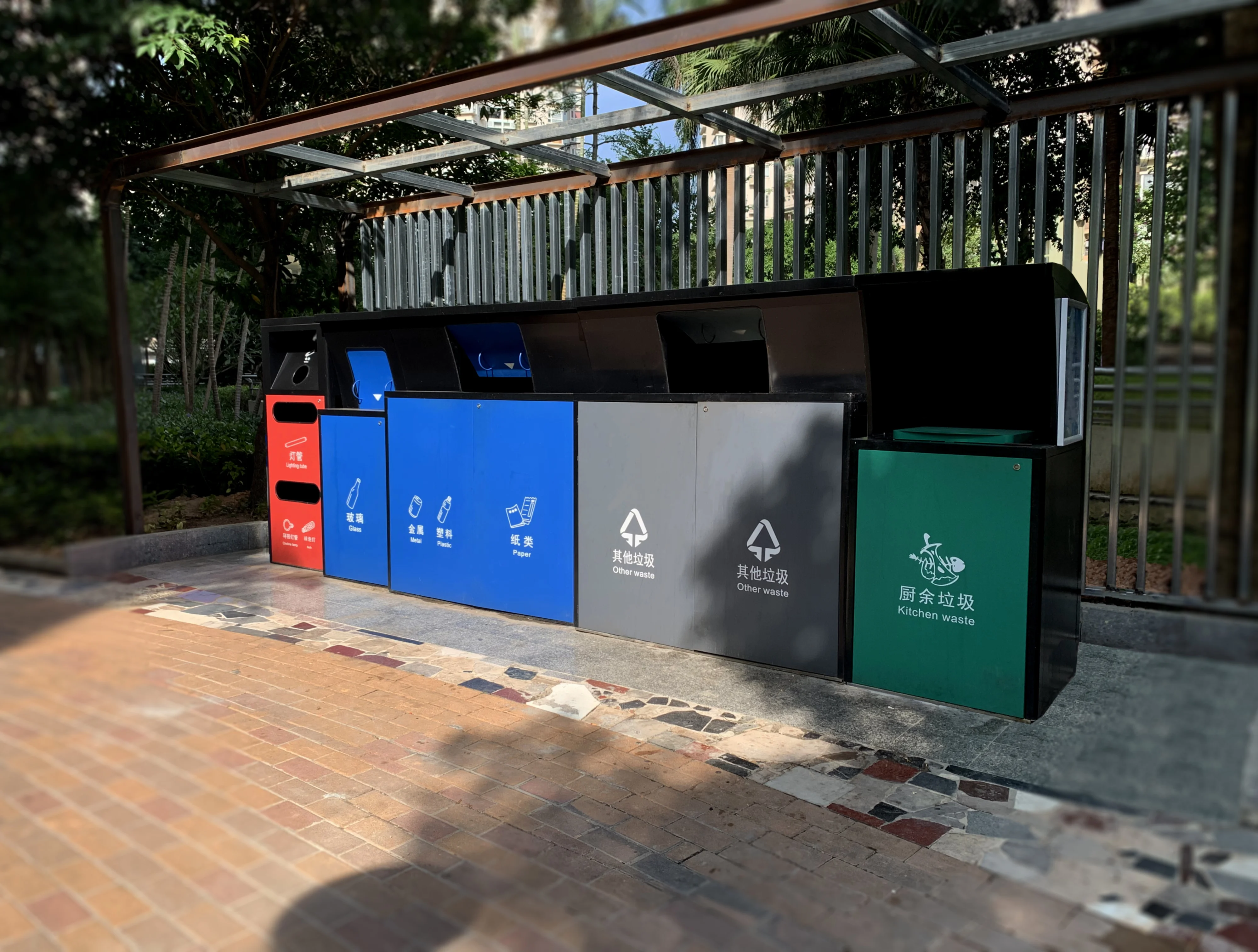  Индивидуальный наружный стальной мусорный ящик уличная мебель металлическая мусорная корзина для внутреннего дворика парка от