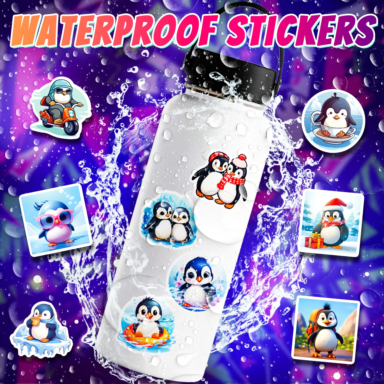 The company sells 50 glossy cute penguin and various animal stickers for children to decorate  toy notebooks and computers