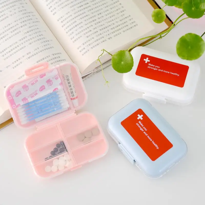 Mini Portable Plastic Pill Organizer Medicine Case Pill box for Daily and Travel Use
