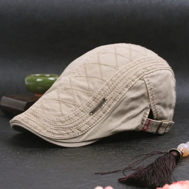 Мужская Модная хлопковая сетчатая вышитая шапка-утенка Gorras Planas регулируемые винтажные Плоские