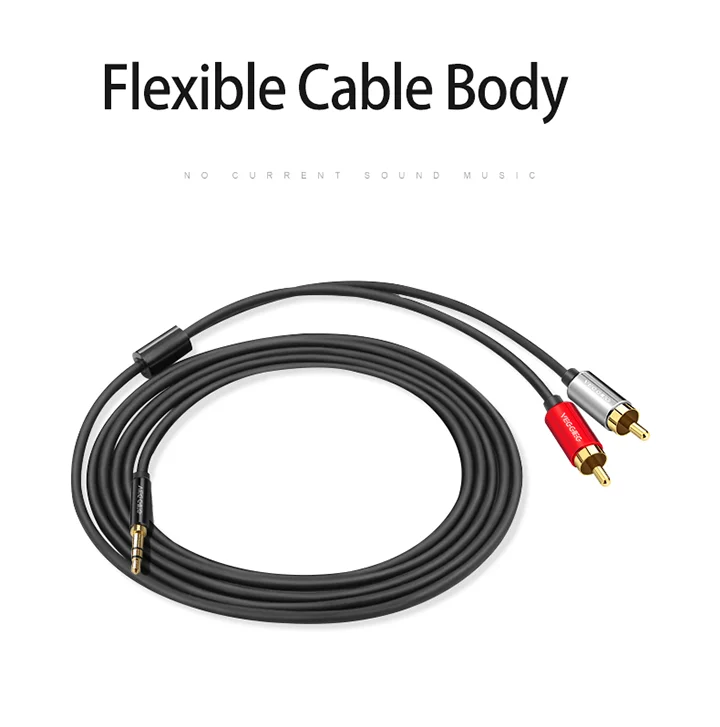 Amazon Basics 3.5mm to 2-Male RCA Adapter Audio Stereo Cable - 4 Feet