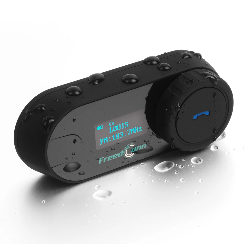 FreedConn TCOM-SC Bluetooth Motorcycle FM Radio Helmet Intercom Headset for Full Face Half Face Helmet