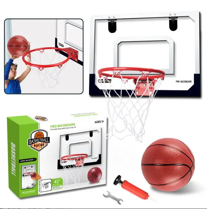 Custom Logo wall mounted basketball hoop size adjustable basketball hoop with temper glass kids backboard and rim