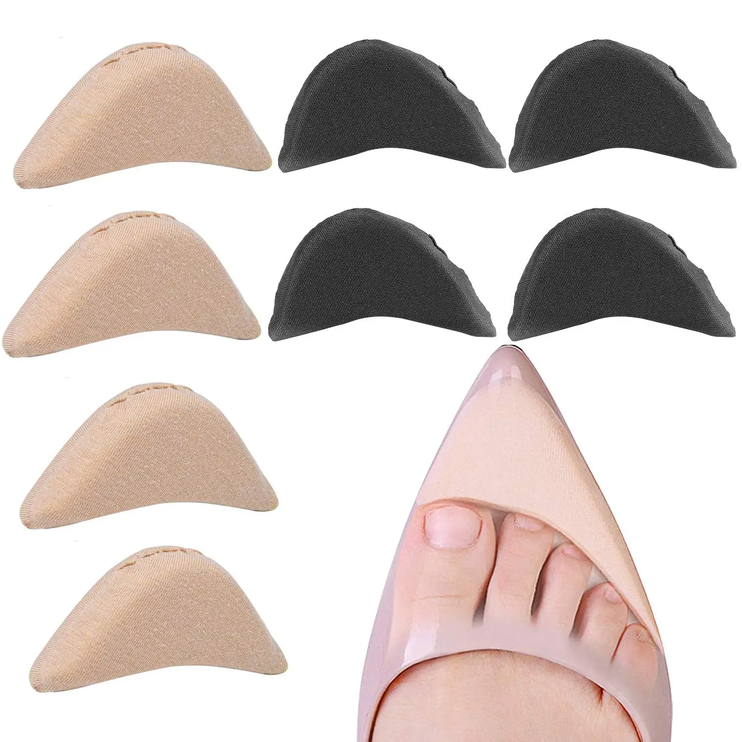 Women High Heel Toe Plug Toe Front Filler Cushion  Soft Sponge Plug Foot Brace Pad Women High Heel Insole