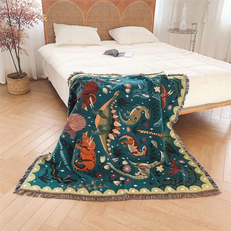 Cross-border direct supply of Indian style camping blankets Bohemian ethnic style sofa blankets line blankets