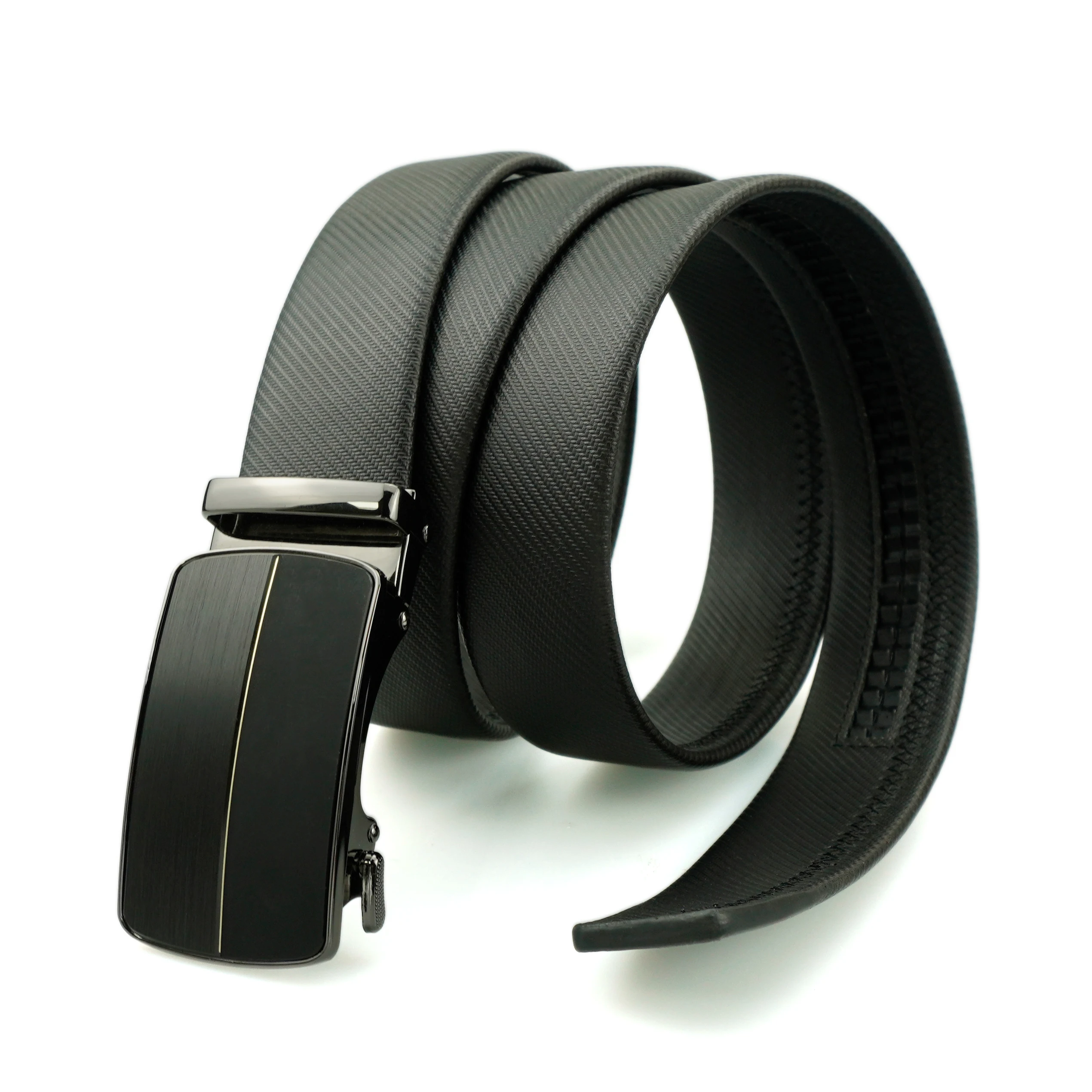 Manufacturer Custom Texture Leather Belt Automatic Alloy Buckle Cow Hide Genuine Leather Designer Belts men