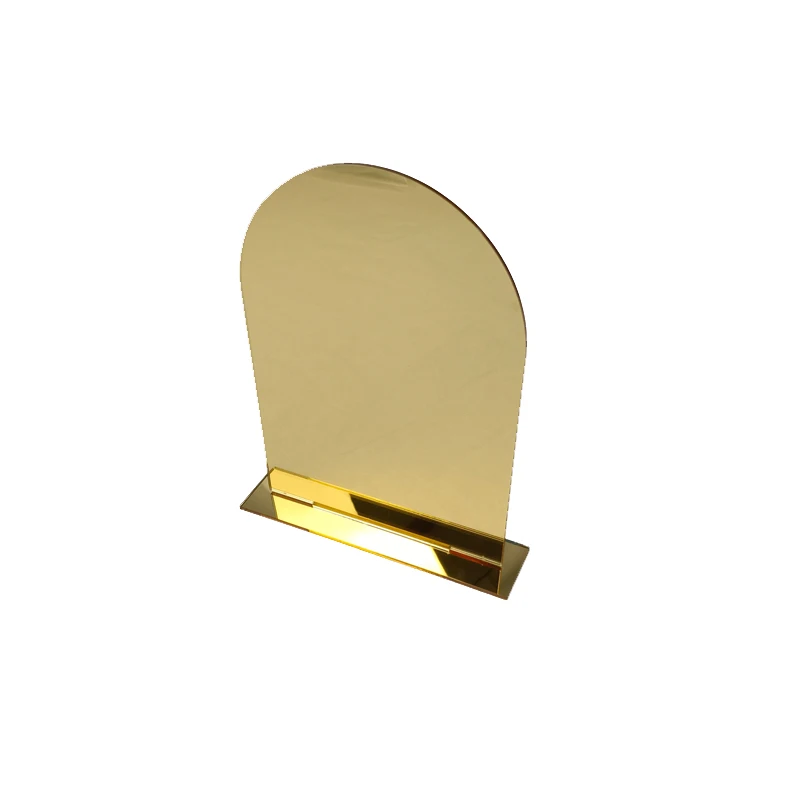 A5 Arch Acrylic Table Number Signs Gold Mirror Wedding Reception Welcome Sign  for Party Decoration