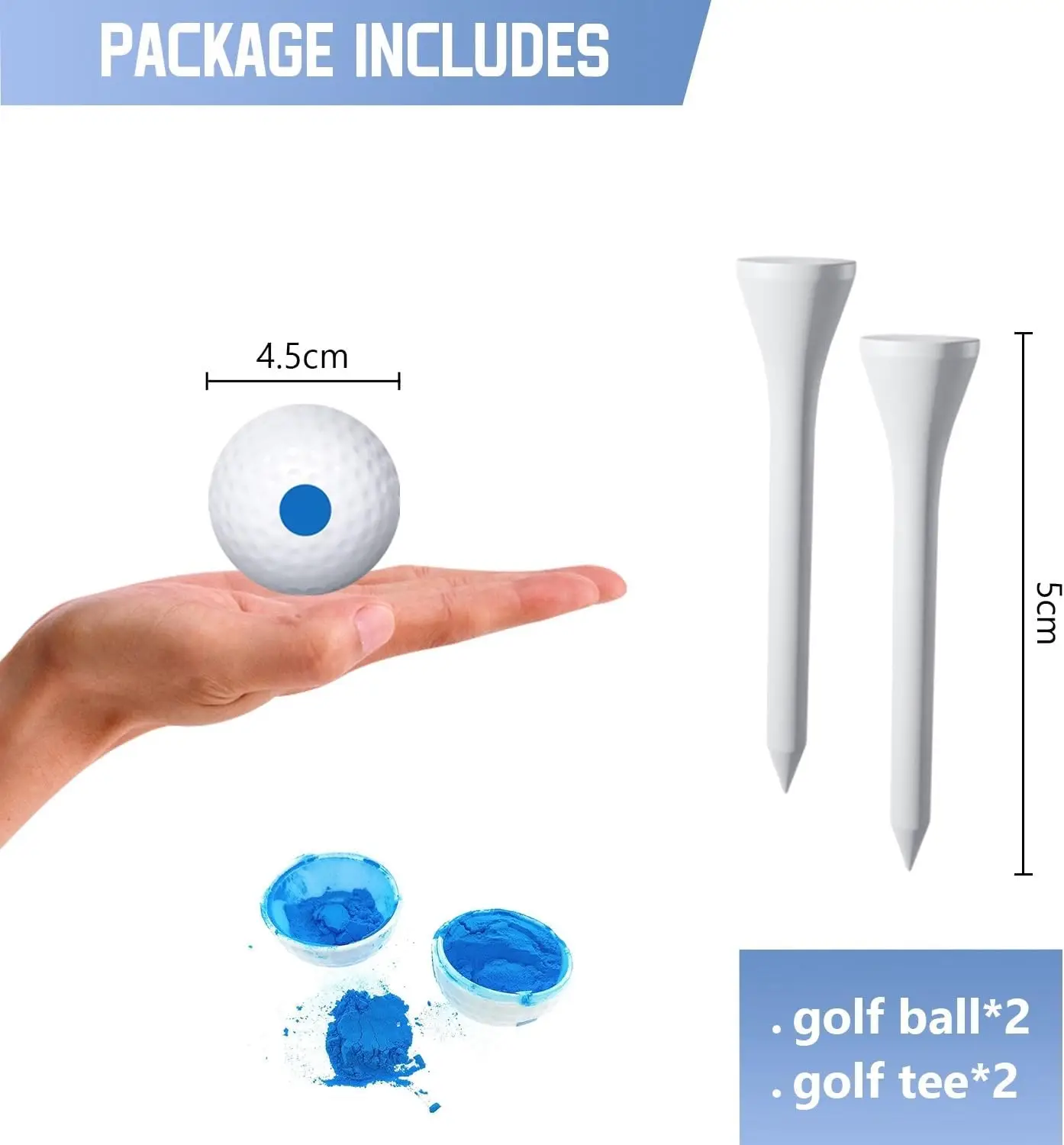 Gender Reveal Golf Balls Pack-Girl or Boy Baby Reveal Ideas Party Supplies Exploding Powder Biodegradable Golf Balls Funny Idea