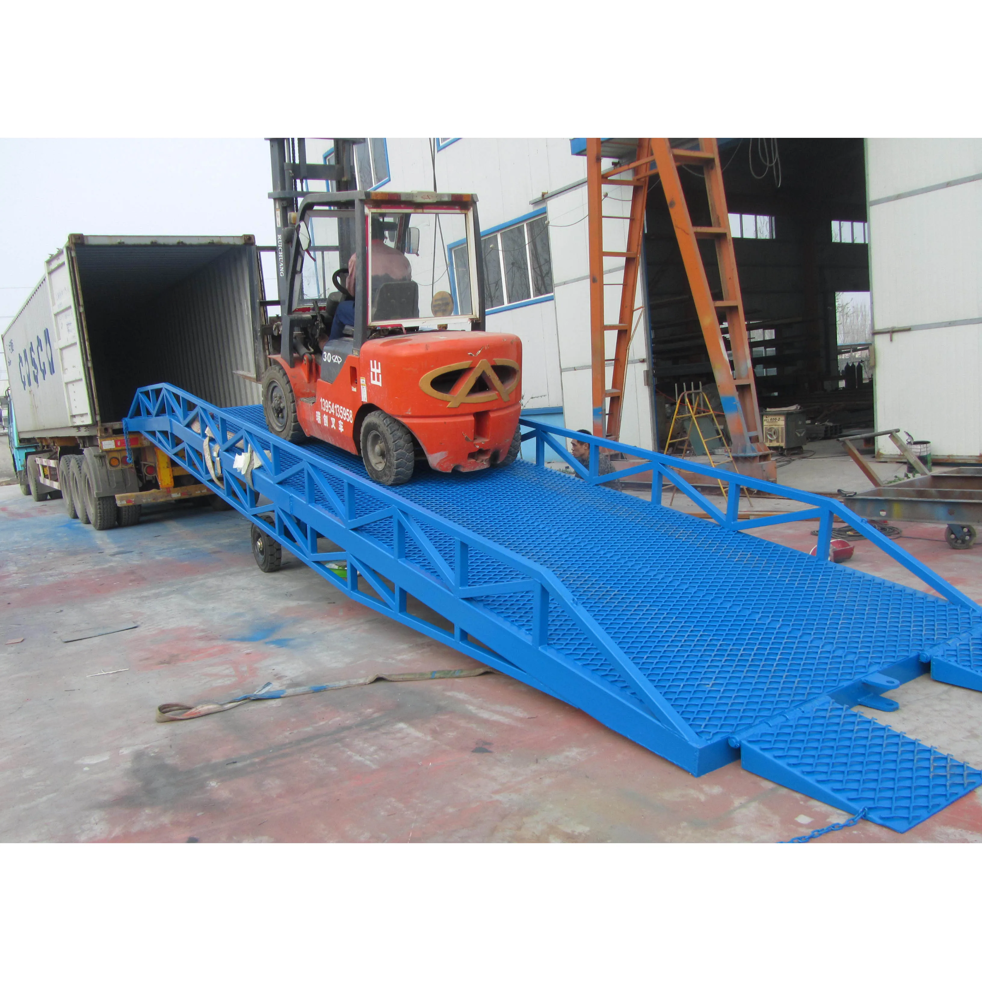 10 ton hydraulic loading ramp for truck