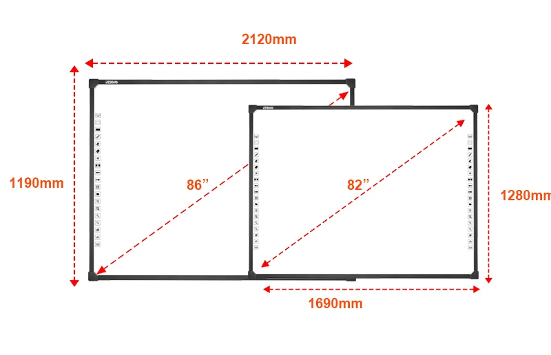 Digital Classroom solution interactive projector magnetic blackboard