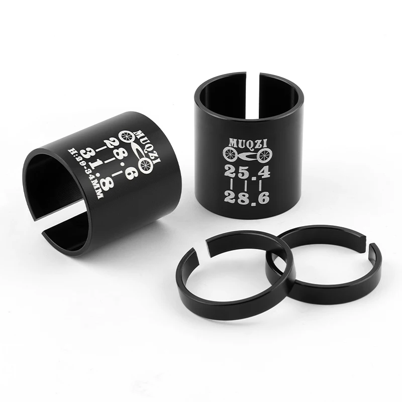 MUQZI Bike Fork Adapter 28.6/31.8mm Conversion Sleeve Aluminum Alloy Stem Reducer for Mountain Road Fixed Gear Bicycle