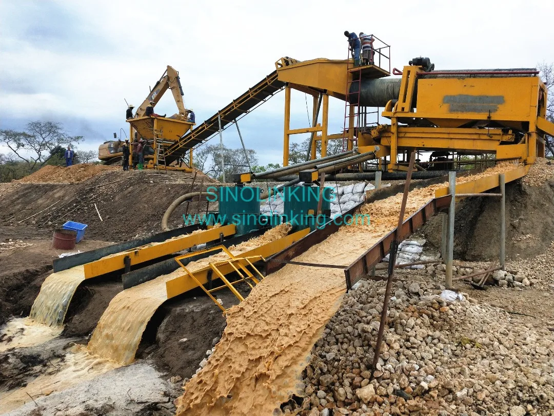 10TPH-400TPH Mobile Gold Trommel Processing Plant Knelson Type Centrifugal Concentrator Washing Machine