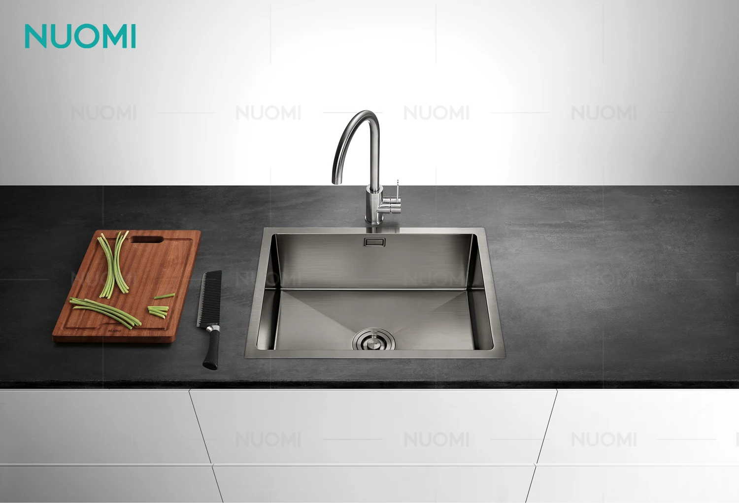 NUOMI CARLOW SERIES Modern 304 Steel Stainless Handmade Kitchen Sink European Kitchen Basin Bowl Multifunctional Kitchen Sink