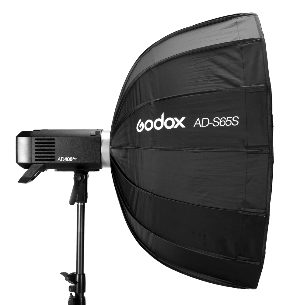 Godox AD-S65S 65cm Silver Deep Parabolic Softbox with Honeycomb Grid Godox Mount Softbox for AD400PRO