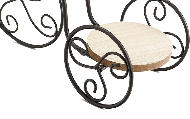 2-Plant Metal Wire Flower Pot  Planter Iron Bicycle Plant Stand for Patio Office Balcony Decor