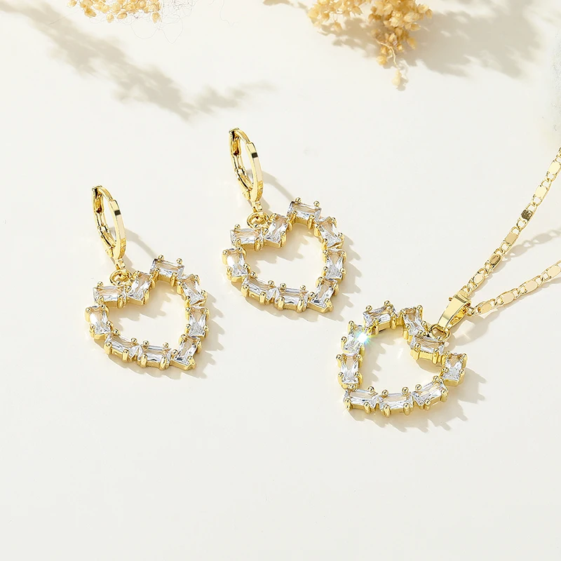 Joyeria oro HD ювелирные изделия 14 карат 18-каратное золото циркон женские свадебные 24 каратные комплекты ювелирных изделий Дубай модные для женщин