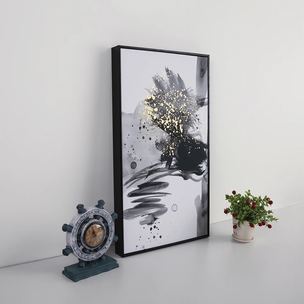 
Modern picture custom abstract canvas print with frame for living room floating framed canvas 