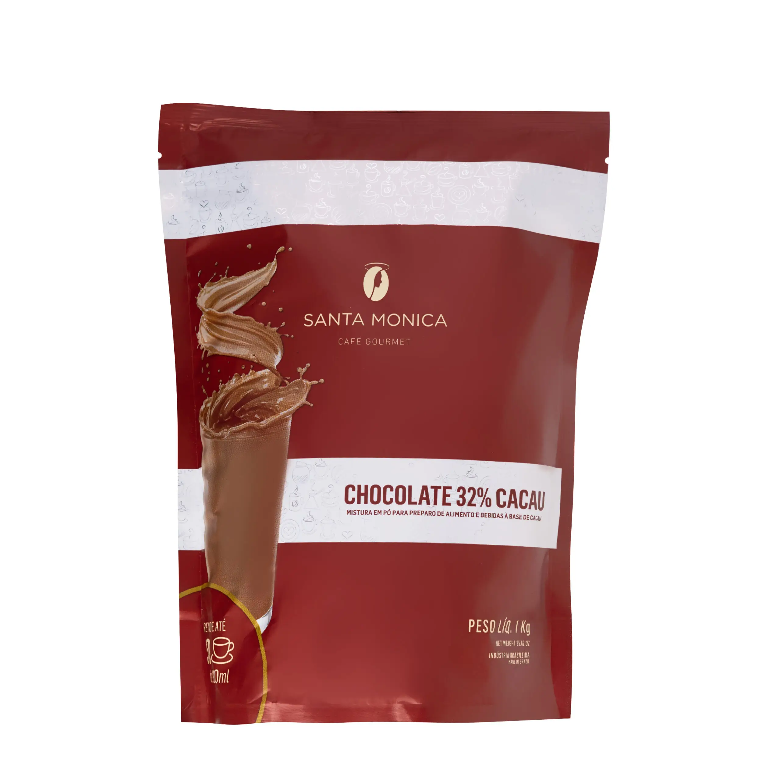 Special Cocoa Blend Mix Powder 32% Milky Creamy Chocolate Mix 1kg - Santa Monica Gourmet Brazilian Coffee