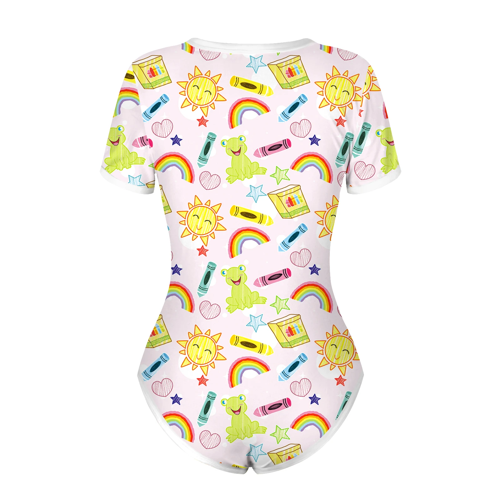 Hot Sell Custom Pajamas Short Sleeve Adult Romper Sexy Onesie Sleepwear Pajamas For Women