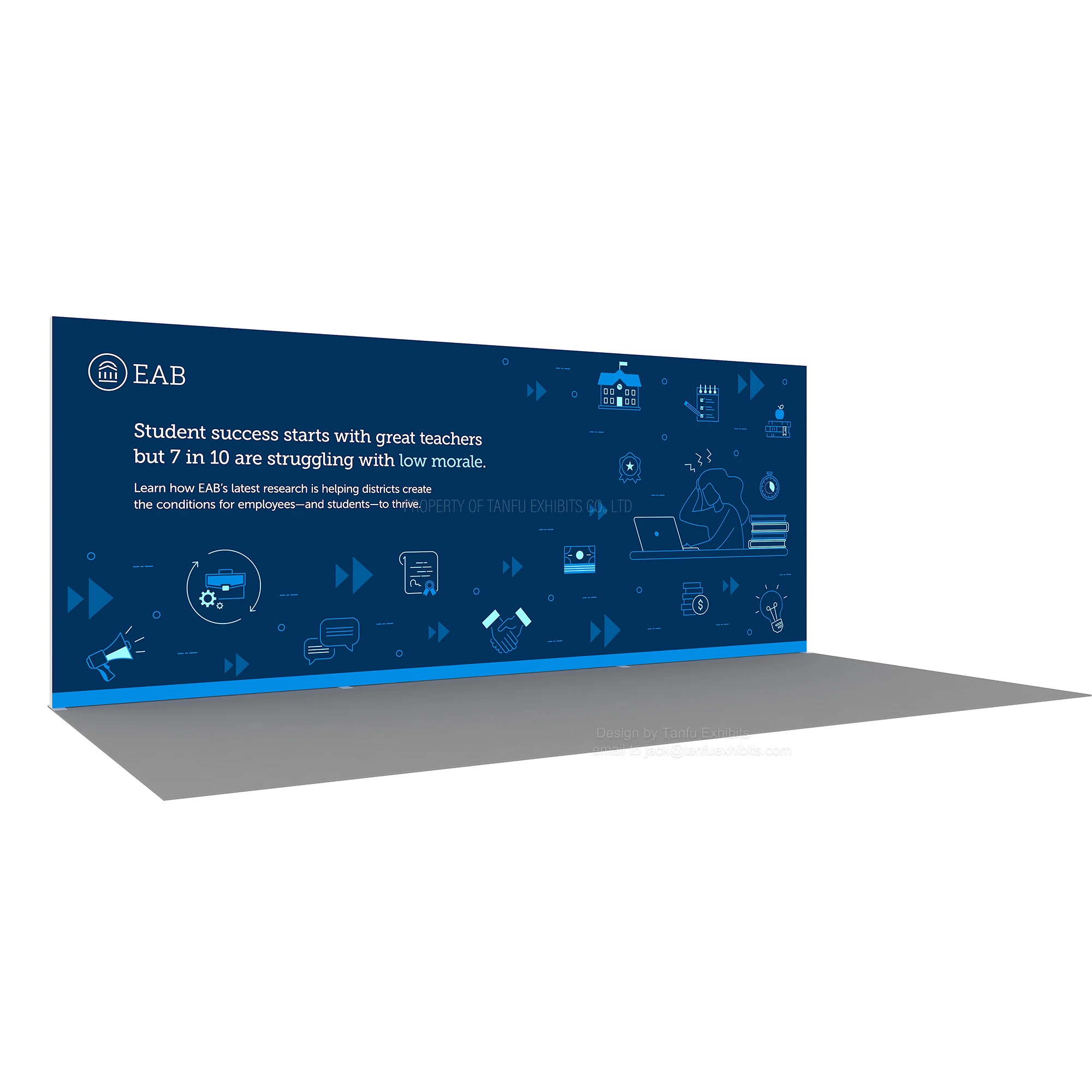 10x 20 Custom Exhibition Back Drops for Events