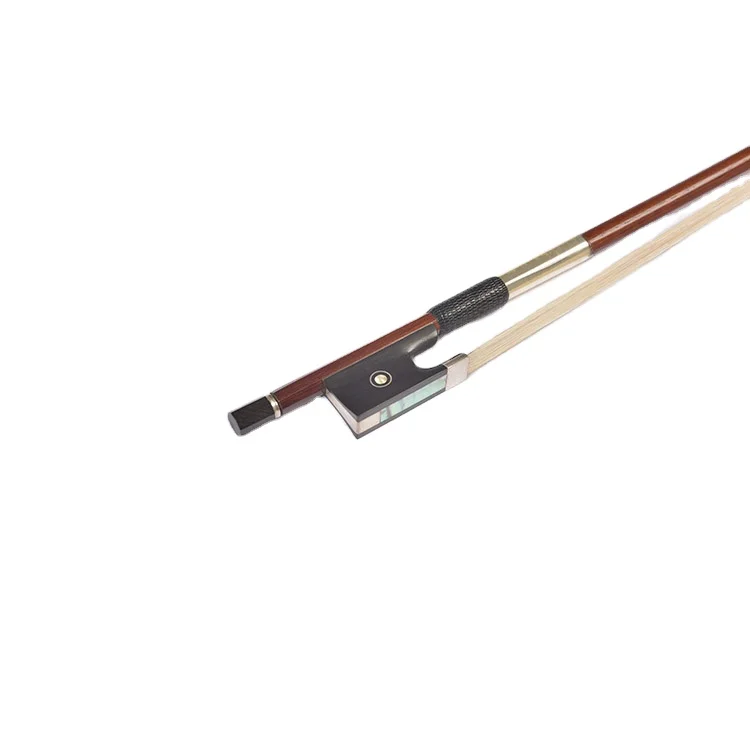 New ArrivalBow 4/4 Full Size Violin Bow White Horsehair Lizard Skin Grip Ebony Frog Parisian Eye Inlay For Advanced Player