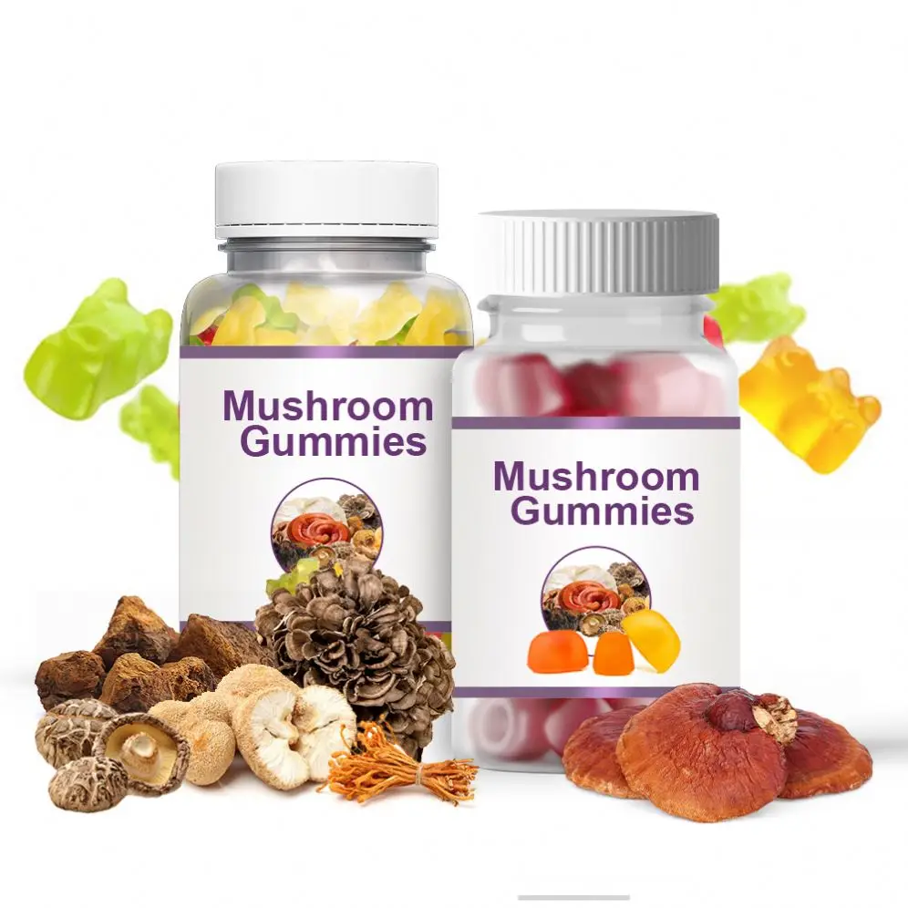 Complex Gummies with Medicinal Mushrooms Extract OEM Vegan Gummy Immune Supplement Gummy