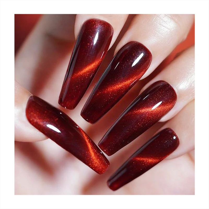High Quality Long Square Coffin Full Cover Faux Nails Machine Print Simple Color French Fake Tips Factory Custom Press On Nails