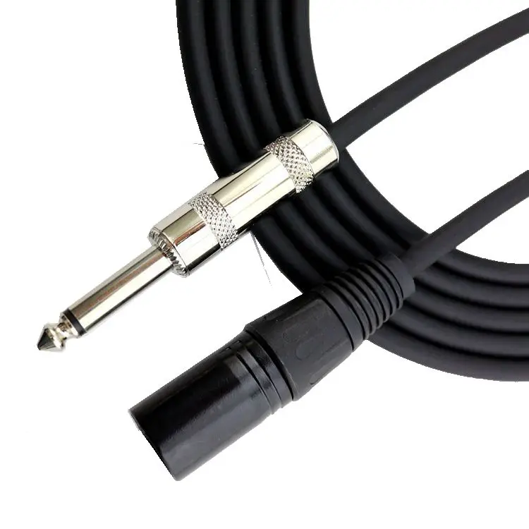 To 6.35mm Mono Stereo Microphone Cable Xlr to Guitar Jack Xlr Speaker Mic Microphone Cable Factory Produce 3-pin XLR Male HDTV