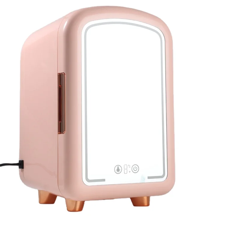 Home Mini 12v Cosmetic Cooler Fridge 7l Beauty Small Skincare Fridge Makeup Portable Refrigerator Mini Frigo With Mirror