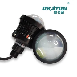OKATUU 1Pair 25W Waterproof High Beam LED Angel Devil Eyes Spotlight Projector 9005 9006 H4 H7 Car Retrofit Light