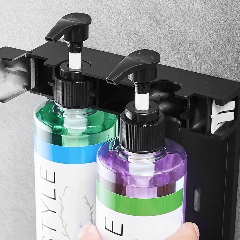 Hotel Bathroom Toilet Plastic ABS Sanitary Manual Wall Mount Shampoo Liquid Soap Dispensers