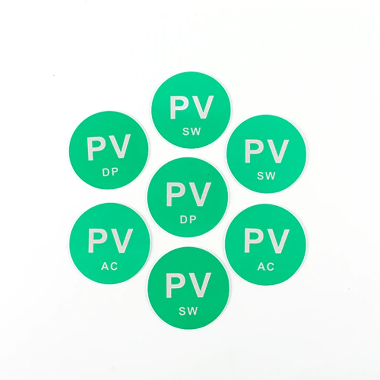 New Product Exquisite Workmanship Adhesive Sticker Abs Label Australia Standard PV Solar Label Kit