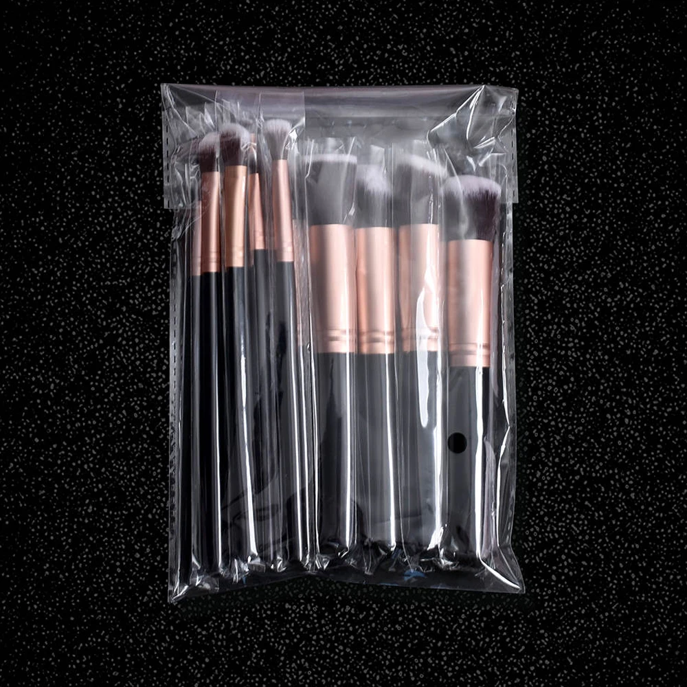 Beiqili Black 14 pc Natural Goat Pony Hair Professional Makeup Brushes Private Label Wholesale Makeup Brush Set Pincel Maquiagem