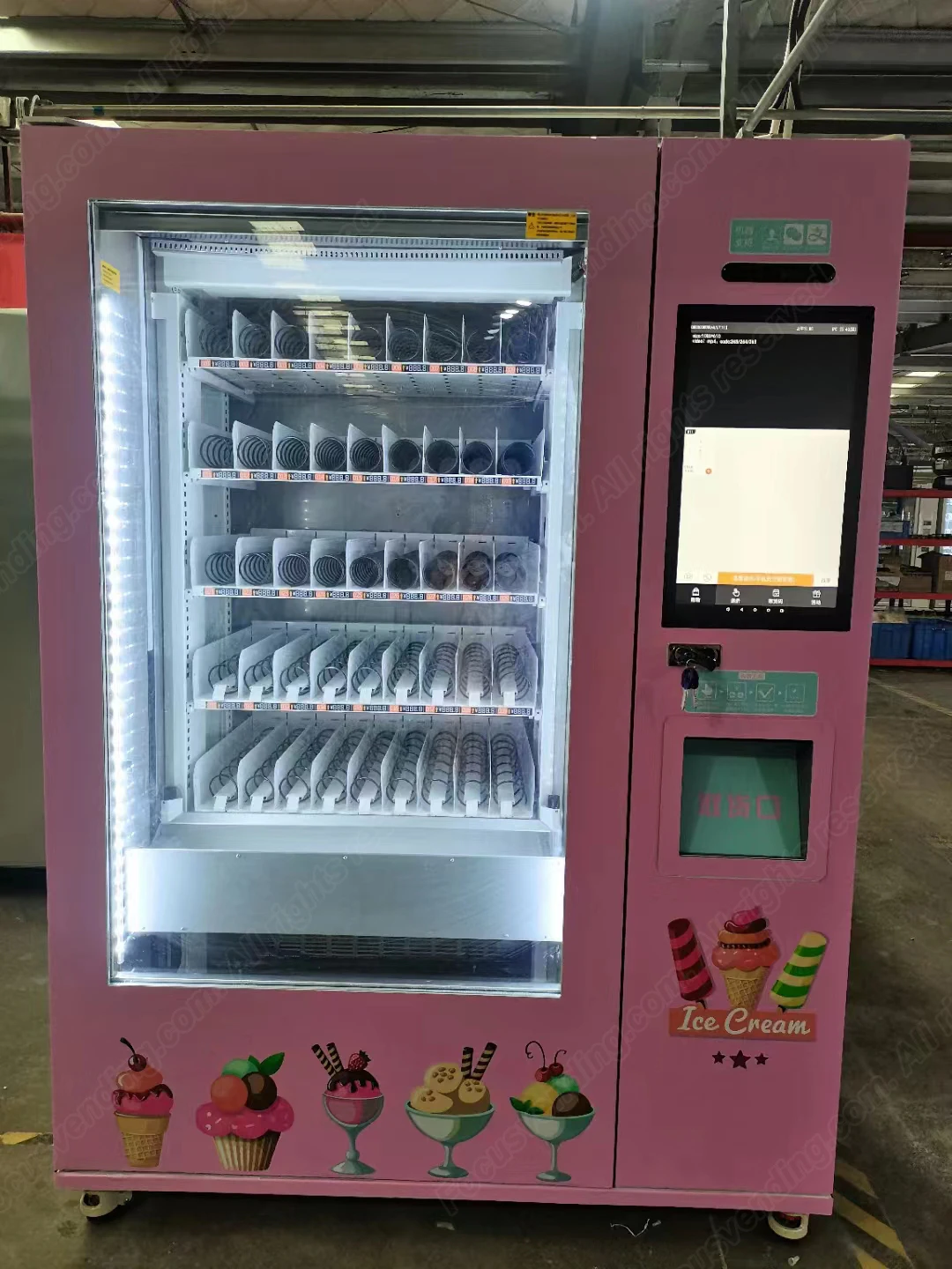automat ice cream vending machine coin in park