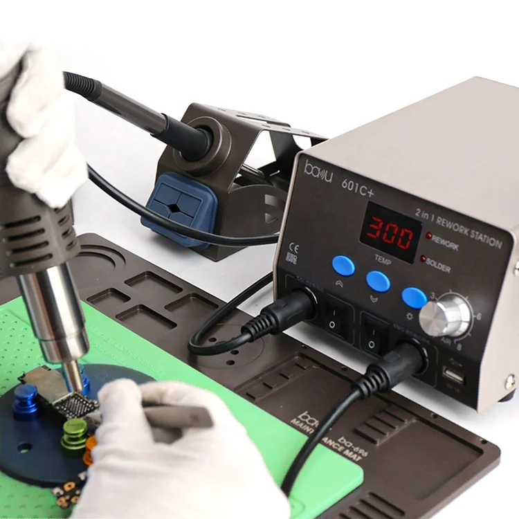 BAKU ba-601C+ mini rework soldering station high safety level smd hot air soldering station