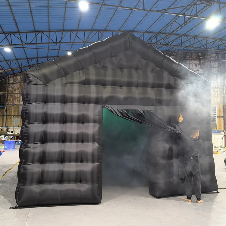 20ft Giant Custom Portable Black Inflatable Nightclub Cube Party Bar Tent Night Club For Disco Wedding Event