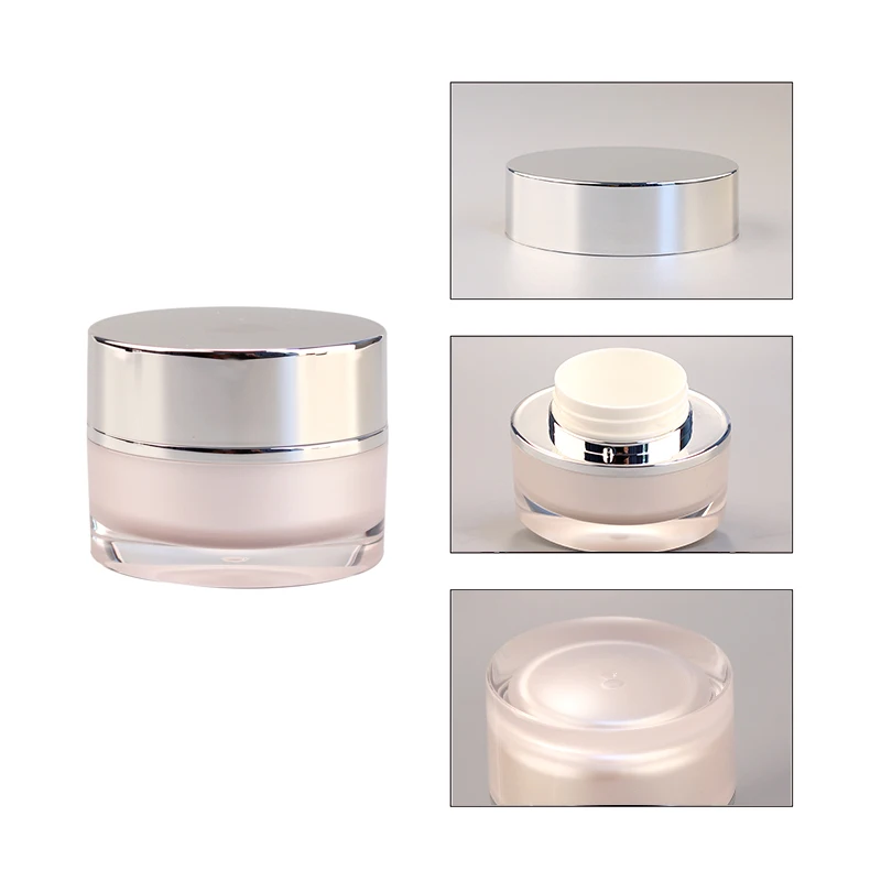 Free sample luxury empty plastic cosmetic bottle jar packaging
