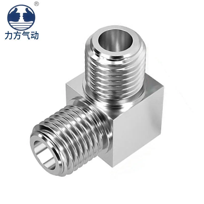 PV1/8 joint PV1/4/PV3/8/PV1/2 stainless steel right angle external tooth pipe joint