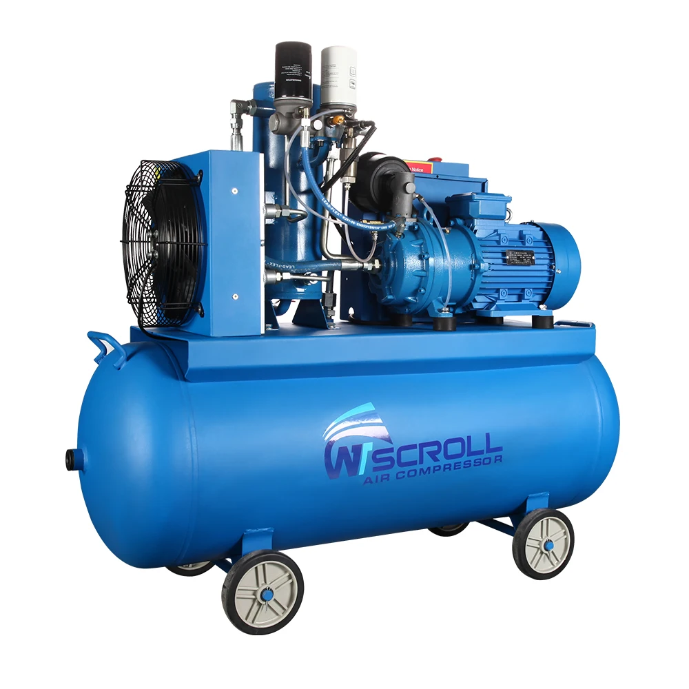 Best 16 bar 10hp low noise industrial scroll air compressor for sale