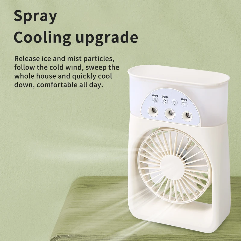 3 Hole Mini Portable USB Air Cooler Home and Office Air Conditioner with 3 Hole Design for Household and Garage Use