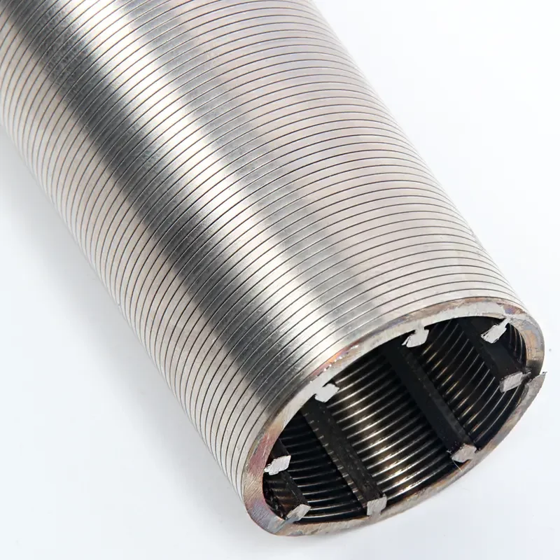 Industrial water treatment stainless steel groove pipe wedge wire mesh Johnson groove filter