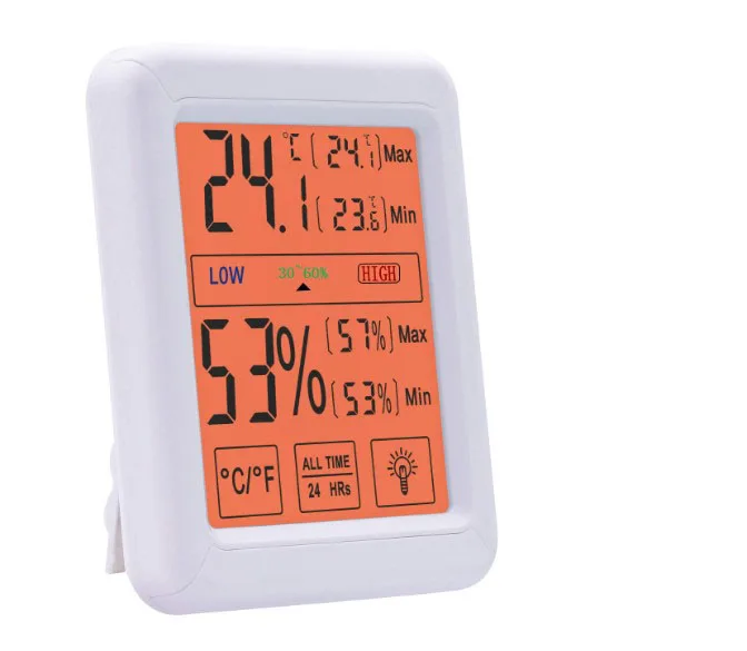 
Backlight Display Thermo-hygrometer Room Maximum Minimum Thermometer 