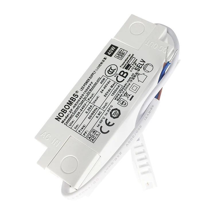 
40w built-in driver Indoor lighting power supply 1000mA bipolar frequency certified led driver 