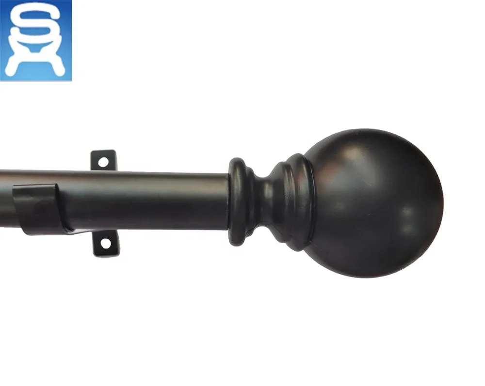 
Popular adjustable window curtain rod with ball finials for home decorative 