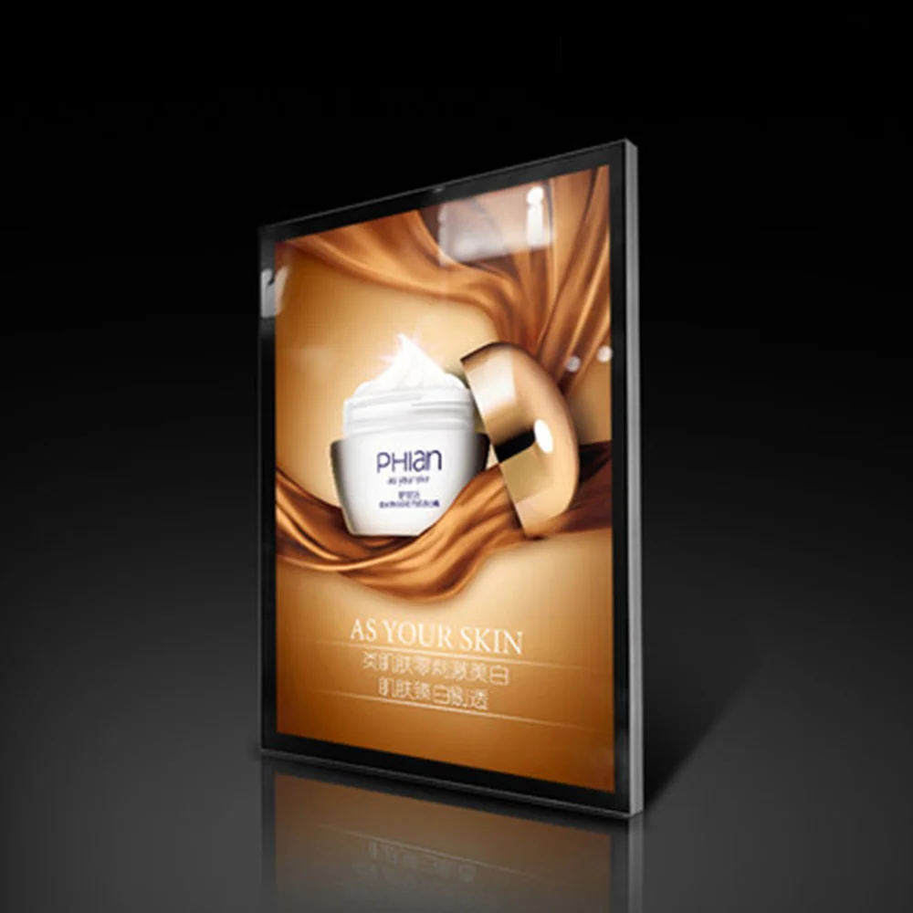 aluminum frames led lighted movie poster light box display 3d photo large round aluminium acrylic snap frame light box