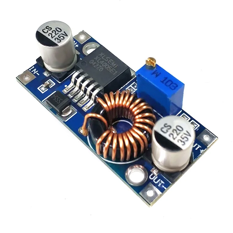 5A DCDC adjustable step-down power module high-power XL4005 high-efficiency voltage regulator far exceeds LM2596