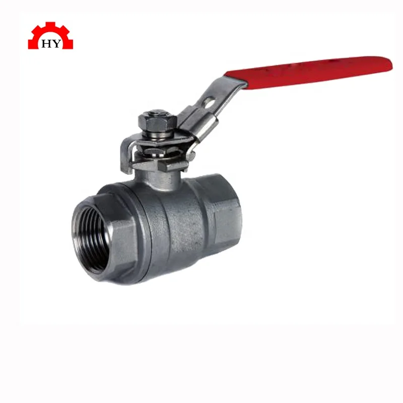 wholesale price stainless steel 2 pc female thread ball valves with steel handle