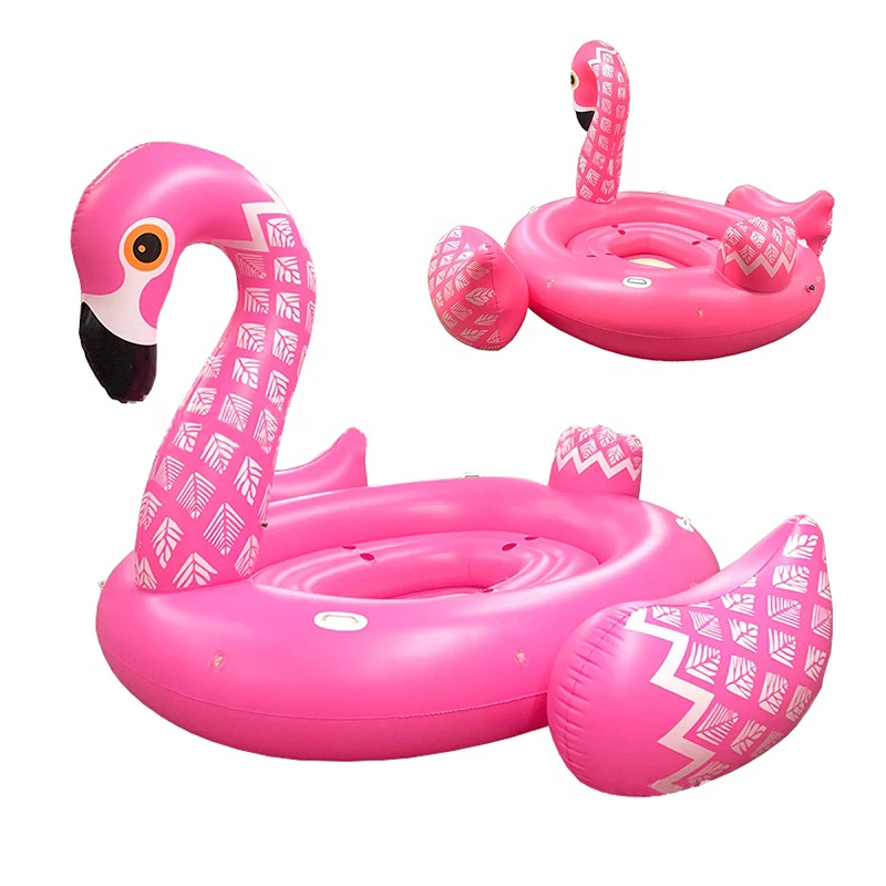 Pink Inflatable Flamingo/unicorn island float Leisure Inflatable 6 person flamingo floating island inflatable water island