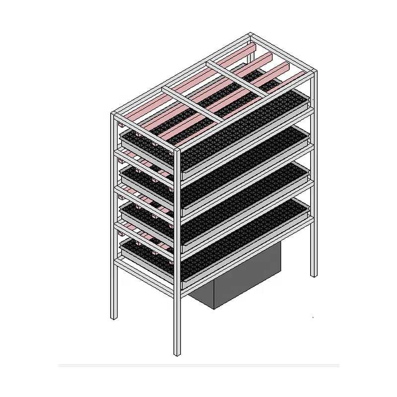 4 Layer Vertical Garden Systems Commercial Plant Racks Nursery Tray Shelf